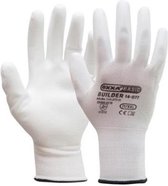 OXXA® Builder 14-077  handschoen PU/polyester -  12 paar -  wit - maat 9/L