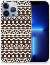 Leuk TPU Backcase Geschikt voor 13 Pro Telefoon Hoesje Aztec Brown