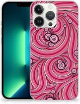 Back Case TPU Siliconen Hoesje Geschikt voor iPhone13 Pro Max Smartphone hoesje Swirl Pink