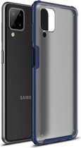 Samsung Galaxy A12 Hoesje Hybrid Armor Back Cover Blauw