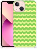 Smartphone hoesje geschikt voor iPhone 13 mini TPU Case Waves Green