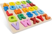 alfabet puzzel hoofdletters junior 30 cm hout 27-delig