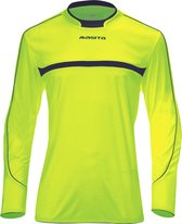 Masita | Keepershirt Heren & Dames Lange Mouwen - Elleboogpolstering - Soepele Lichte Stof - 100% Polyester - NEON GREEN/NAVY - XXXL