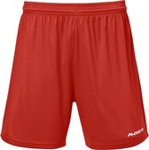 Masita | Voetbalbroekje Heren Kort met Binnenbroek - Unisex Sportbroekje Dames - Vochtregulerend & Stevig - RED - 128