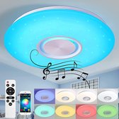 LED plafondlamp - A++ - Bluetooth luidspreker -Music-App & afstandsbediening-24W-GEQB