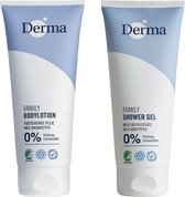 Derma Family - 2 x 350 ml Douchegel + 2 x 350 ML Bodylotion