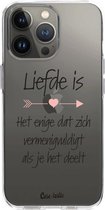 Casetastic Apple iPhone 13 Pro Hoesje - Softcover Hoesje met Design - Liefde is Print