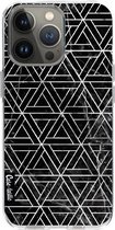 Casetastic Apple iPhone 13 Pro Hoesje - Softcover Hoesje met Design - Abstract Marble Triangles Print