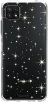 Casetastic Samsung Galaxy A22 (2021) 5G Hoesje - Softcover Hoesje met Design - Stars Print