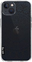 Casetastic Apple iPhone 13 Hoesje - Softcover Hoesje met Design - Black Mandala Print