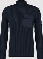 Purewhite -  Heren Regular Fit    Trui  - Blauw - Maat XS