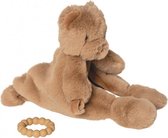 knuffelbeer junior 18 cm pluche bruin 2-delig