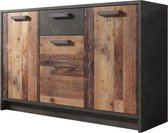 Dressoir Norton - Old wood - Grijs - 128 cm