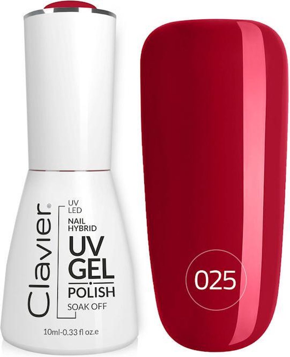 Clavier UV/LED Hybrid Gellak Luxury 10ml. #025 – Dry Red