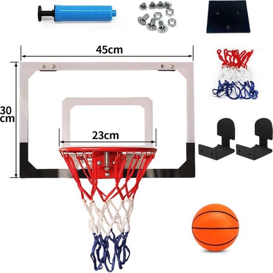 creëren ongebruikt Inactief Pegasi Mini Basketbalbord Deur - 45x30cm - Inclusief basketbalring, bal en  pomp | bol.com