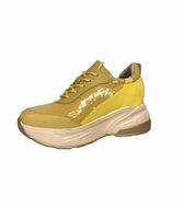 La Pèra Gele Sneaker Dames Trendy Sneakers Dames geel - Maat 40