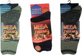 Thermo sokken winter 3 paar (groen+grijs+marine)
