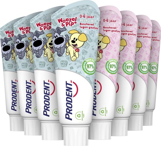 Prodent Kids 0-6 jaar Woezel & Pip Tandpasta - 12 x 75 ml - Voordeelverpakking