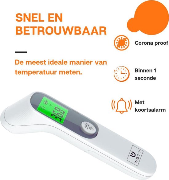 vonnis Heer correct WBTT® - Thermometer voorhoofd - Thermometer lichaam - Inclusief batterijen  |... | bol.com