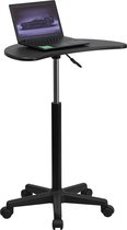 HN® Laptoptafel | 64 x 68 - 92 x 33 cm zwart | Verstelbare / mobiele computertafel | Compact en modern | Kunsstof
