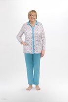 Martel- Elzbieta dames pyjama-lange mouwen -  blauw- 100 % katoen XL