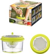 Frobin Rasp & Citruspers - Keukenrasp - Handrasp - Multifunctioneel - met 500ML Opvangbak