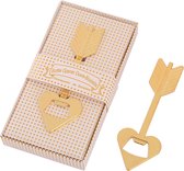 Moodadventures | Koken en Serveren | Flesopener Pijl-Hart Goud | 11x3.8 cm | Opener