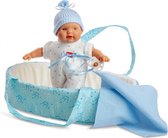 babypop met accessoires junior 28 cm blauw 6-delig