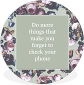 WallCircle - Wall Circle - Wall Circle Indoor - Fleurs - Proverbes - Roses - 140x140 cm - Décoration murale - Peintures Ronds