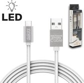 Delight - USB C kabel Wit geschikt voor Samsung S8, S9, S10, S20, S21, S22 Plus & Ultra - Samsung en Nintendo Switch Oplaadkabel - usb c naar usb kabel - oplader kabel - lader - op