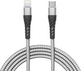 iPhone Lightning Kabel 2 Meter - Oplaadkabel USB-C - Ultra Sterk Metalen behuizing - Nylon Kabel