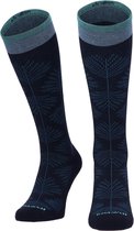 Sockwell Full Floral Dames Compressiekousen Klasse 1 - Navy - Maat 39-43 - Extra wijd