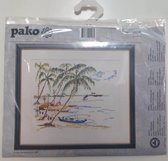 Palmbomen aan het strand Aida borduurpakket - Pako