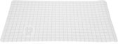 Anti-slip badmat ivoor wit 69 x 39 cm rechthoekig - Badkuip mat - Grip mat voor in douche of bad