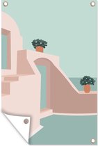 Décoration de jardin Maison - Été - Pastel - 40x60 cm - Poster jardin