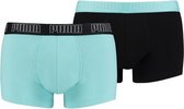 Puma 2-pack boxershorts basic trunk - lichtblauw/zwart