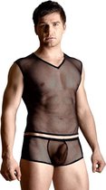 SoftLine Collection visnet heren set: shirt en slip zwart M/L