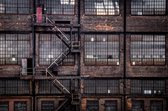 Plexiglas Luxe Wanddecoratie - Fotokunst 'Detroit Factory- Hoogste kwaliteit acrylaat – MuurMedia – Urban Collectie – 120 x 80 cm – incl. ophangsysteem