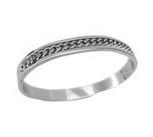 Stijlvolle dames armband met een prachtig schakelketting - maat 18 tot 21cm - Gepolijst Stainless Steel