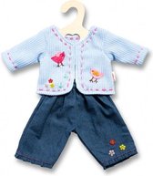 poppenkleren jeans met vestje blauw 28-35 cm