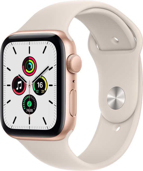Apple Watch SE 2021 - Smartwatch - 44mm - Goudkleurig