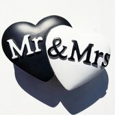 Stenen opberg- c.q. ringendoosje Mr & Mrs Two Hearts For Ever - trouwringen - ringendoosje - trouwen - huwelijk - mr - mrs