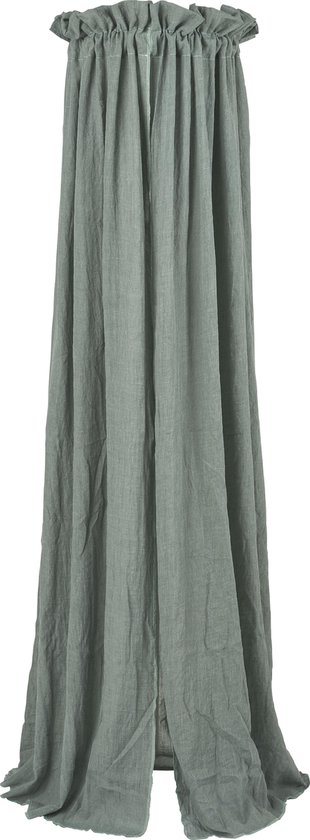 Forest green hemeltje met ruches bovenin en open voorkant.