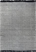 The Rug Republic Hand Woven ARMANT Ivory/Black 8 x 10 ft CARPET