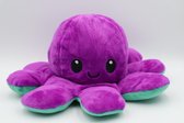 Octopus Mood Knuffel – Omkeerbaar – TikTok Hype 2021 – Verschillende Kleuren – Blij en Boos - Groen Paars