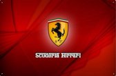 Ferrari - metalen poster | bord - rood met geel logo - Formule 1 - f1 - f1 2021