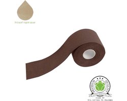 LifeSolutions - Boob tape - Fashion tape - Plak BH - Inclusief nipple cover - 5 meter BH accessoires - Coffee/Bruin
