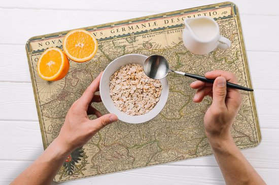 Set de table - Carte - Europe - Vintage - 45x30 cm - 6 pièces