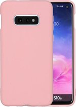 Samsung S10E Hoesje - Samsung Galaxy S10E hoesje roze siliconen case hoes cover hoesjes