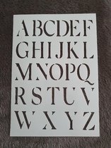 Alfabet hoofdletters, A5 stencil, kaarten maken, scrapbooking
